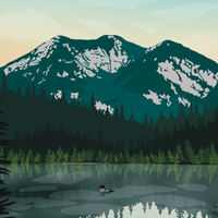 Adirondack Mountains Landscape Print