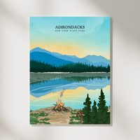 Adirondacks Campfire Print