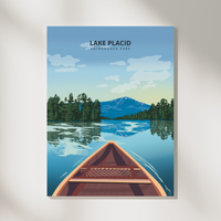 Lake Placid Canoe Print
