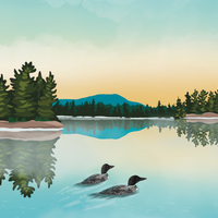 Seventh Lake Landscape Print