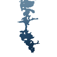 Upper Saranac Lake Map Print