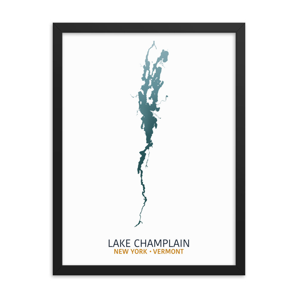 Lake Champlain Map Print