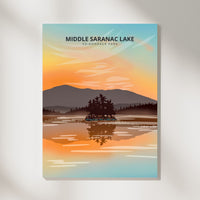 Middle Saranac Lake Print