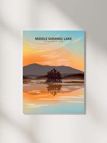 Middle Saranac Lake Print