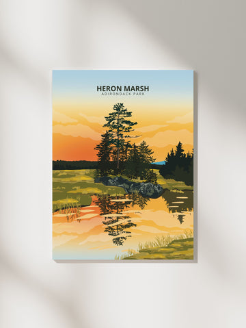 Heron Marsh Print