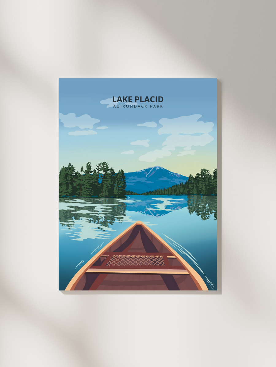Lake Placid Canoe Print