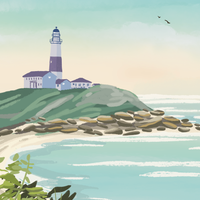Montauk Point Lighthouse Landscape Print
