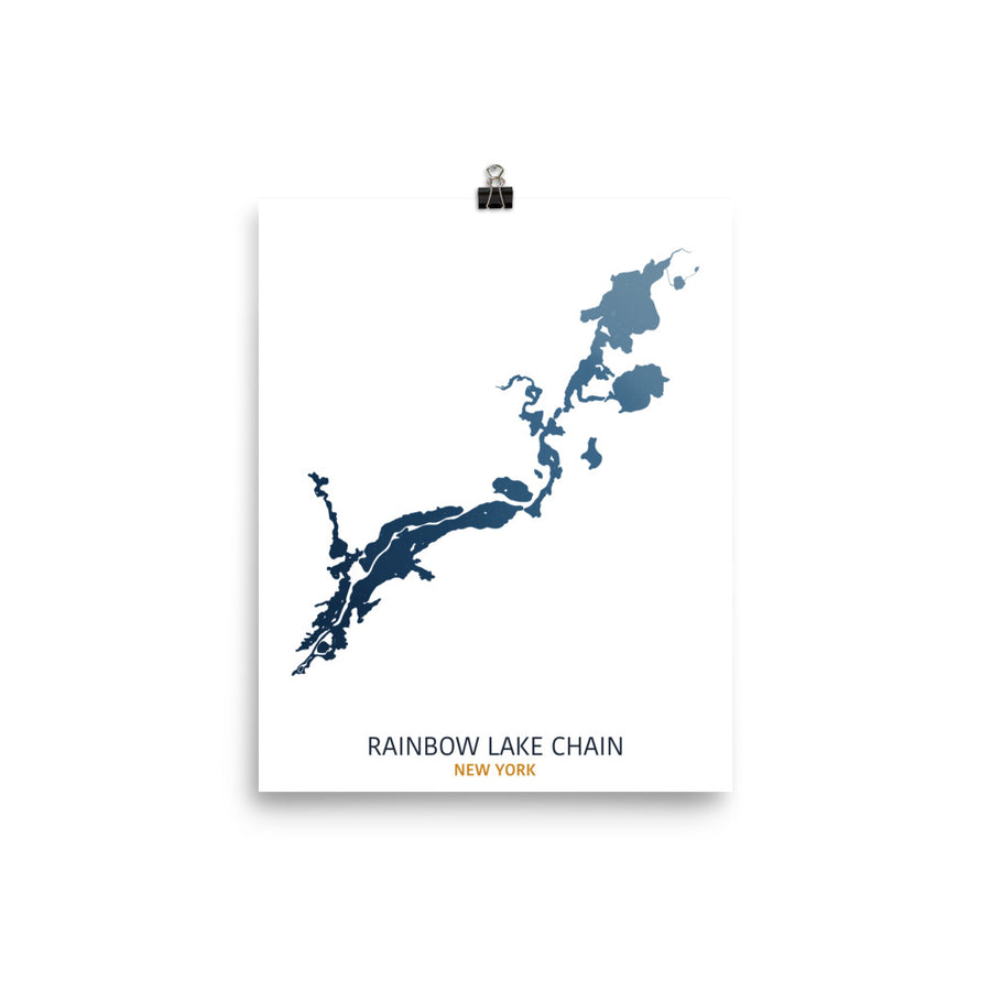 Rainbow Lake Chain Map Print