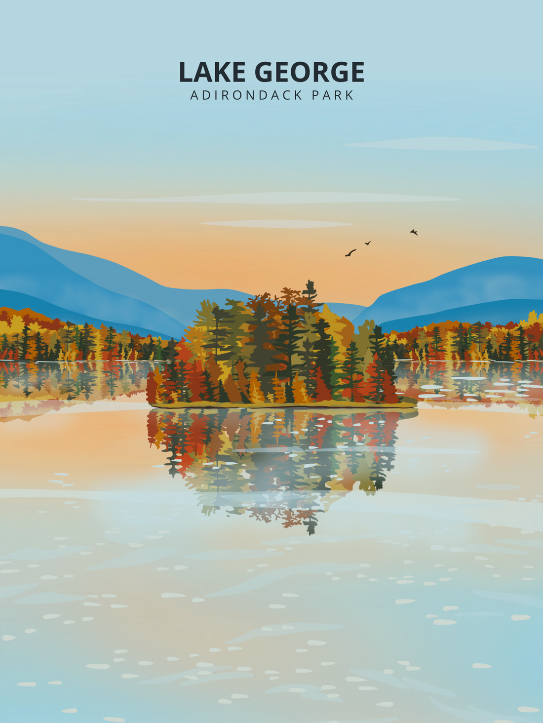 Lake George Foliage Print