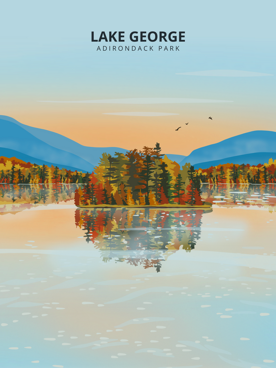 Lake George Foliage Print