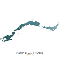 Fulton Chain of Lakes Map Print