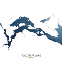 Flagstaff Lake Map Print