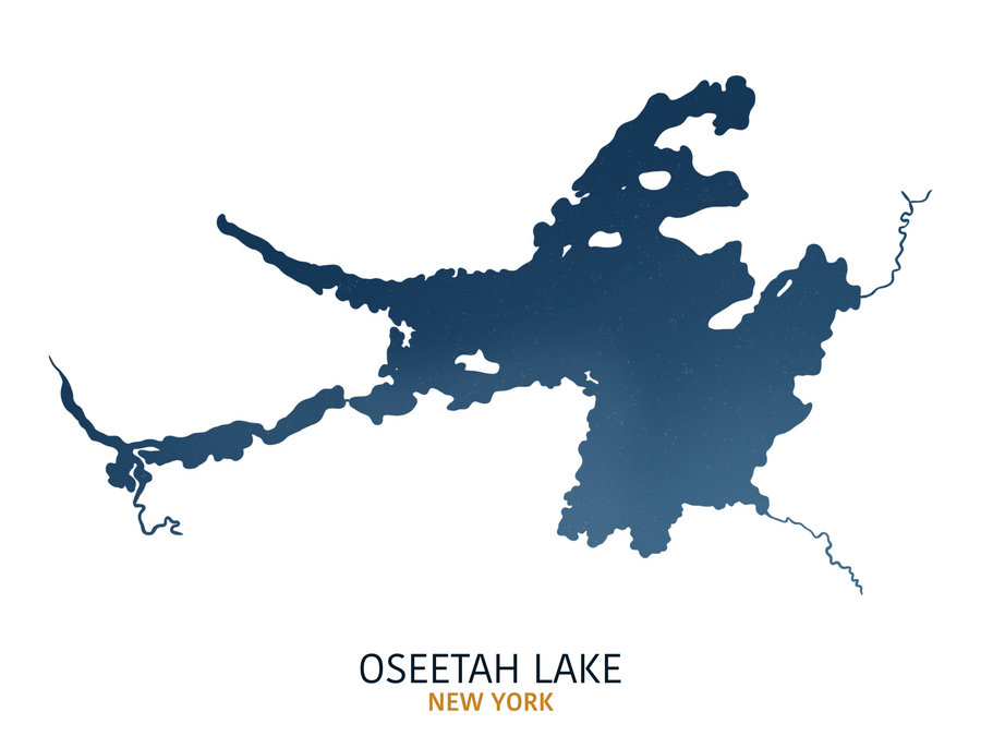 Oseetah Lake Map Print