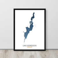 Lake Bomoseen Map Print