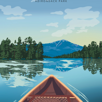Lake Placid Canoe Print