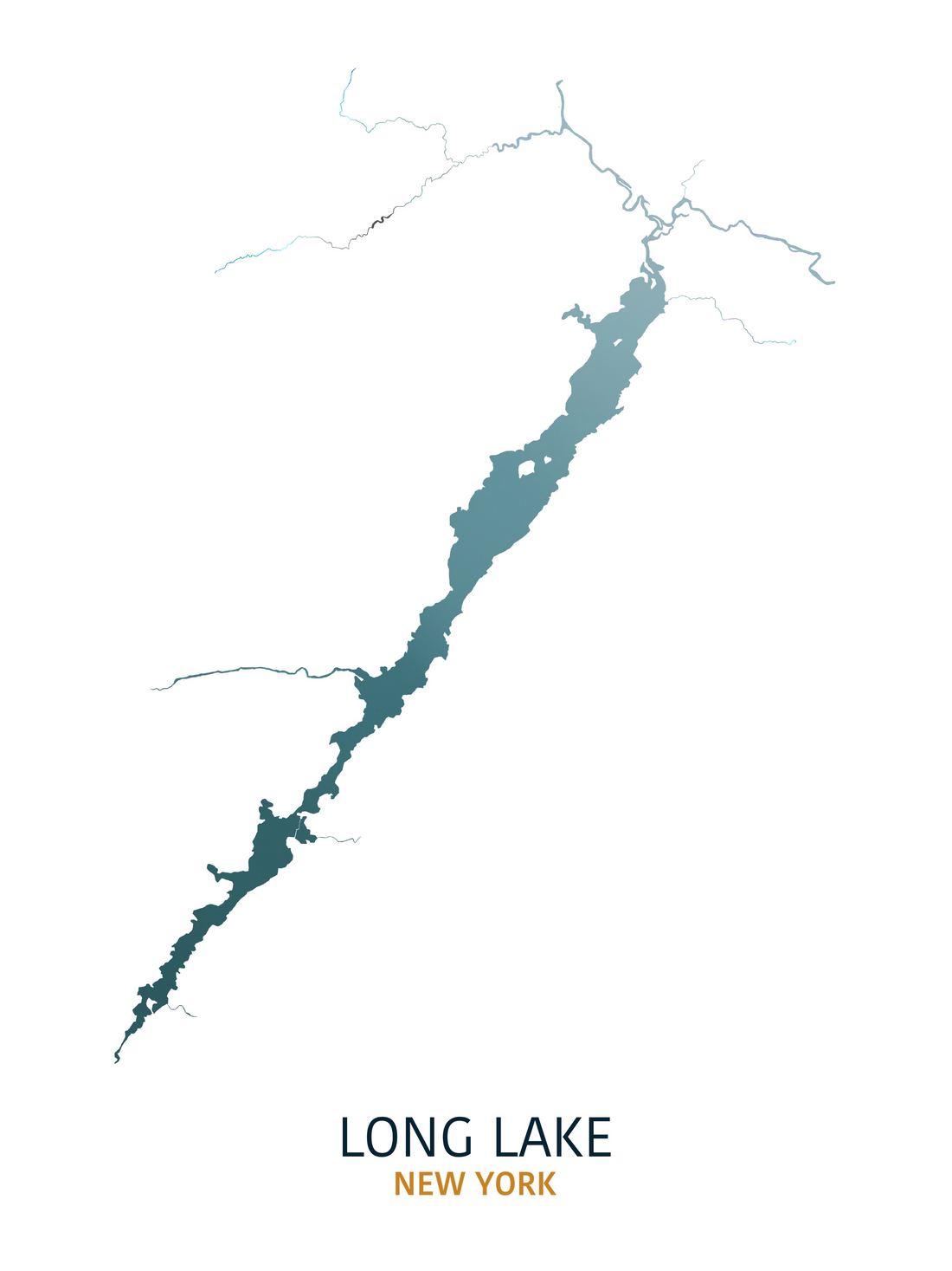 Long Lake Map Print