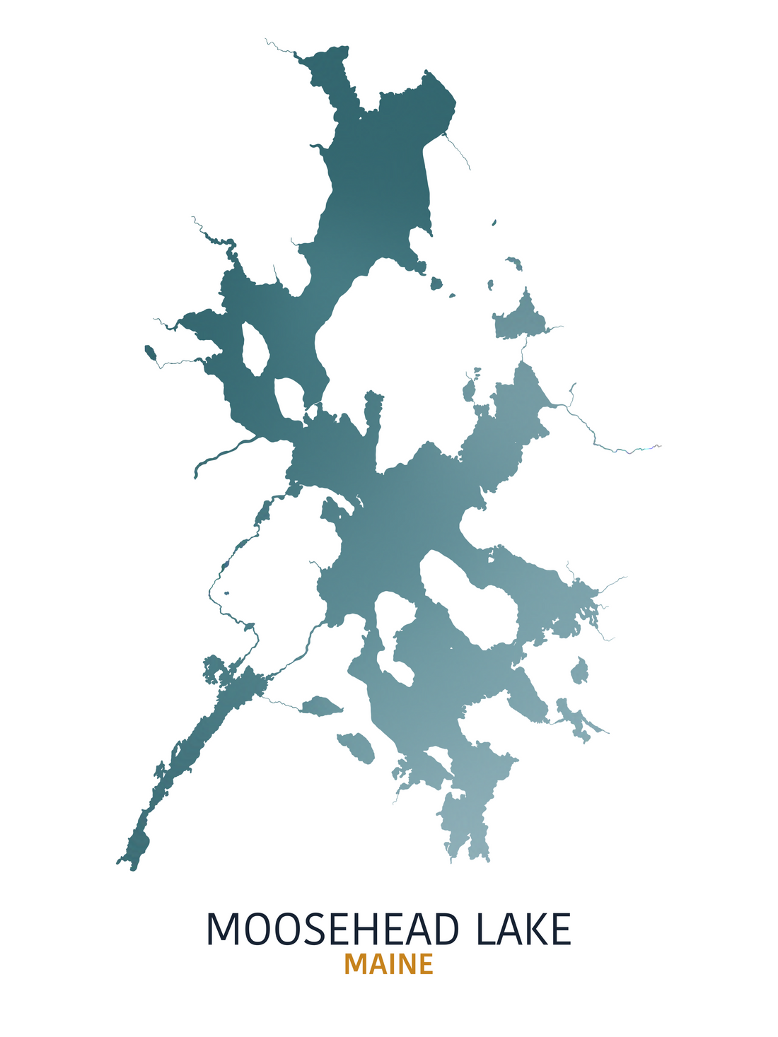 Moosehead Lake Map Print