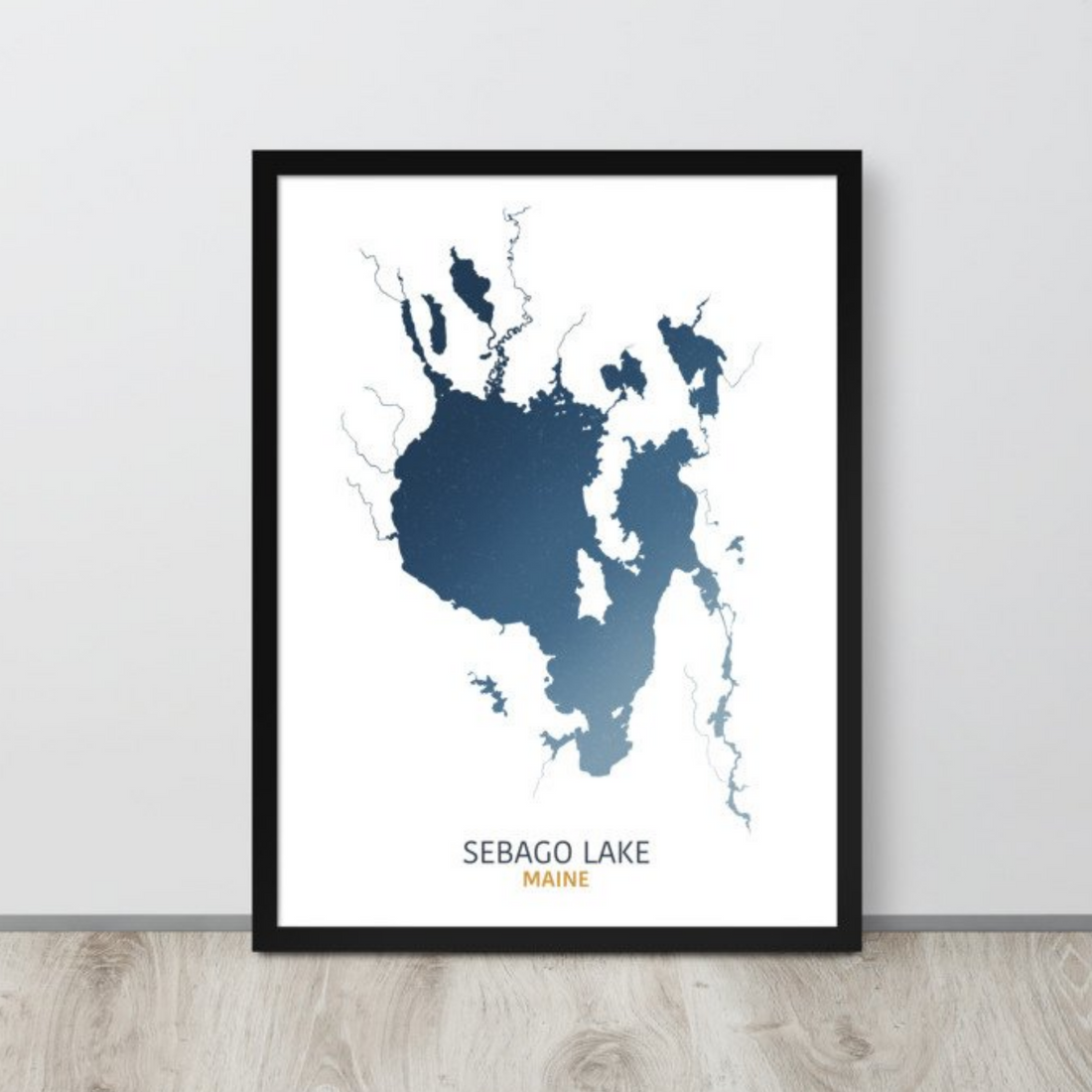 Sebago Lake Map Print