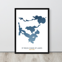 St Regis Chain of Lakes Map Print