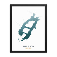 Lake Placid Map Print