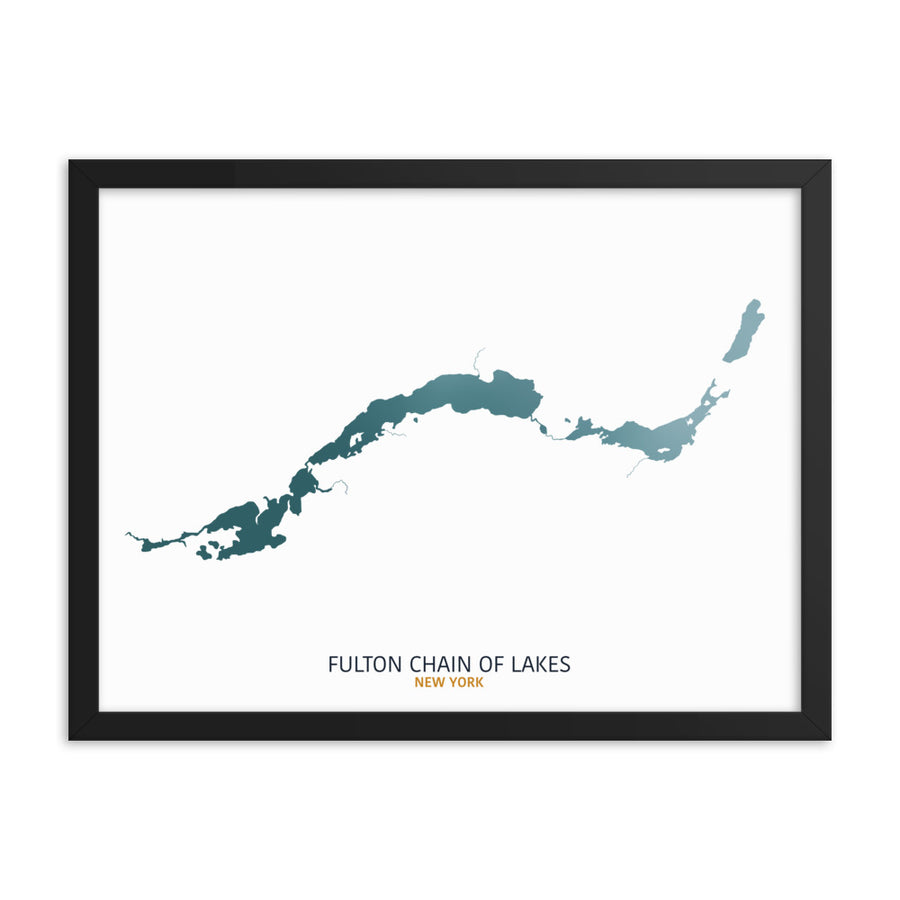 Fulton Chain of Lakes Map Print