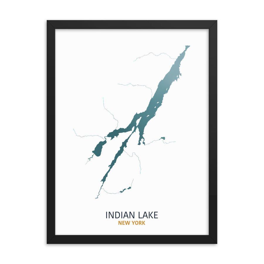 Indian Lake Map Print