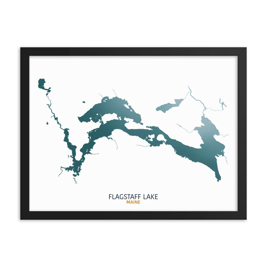 Flagstaff Lake Map Print