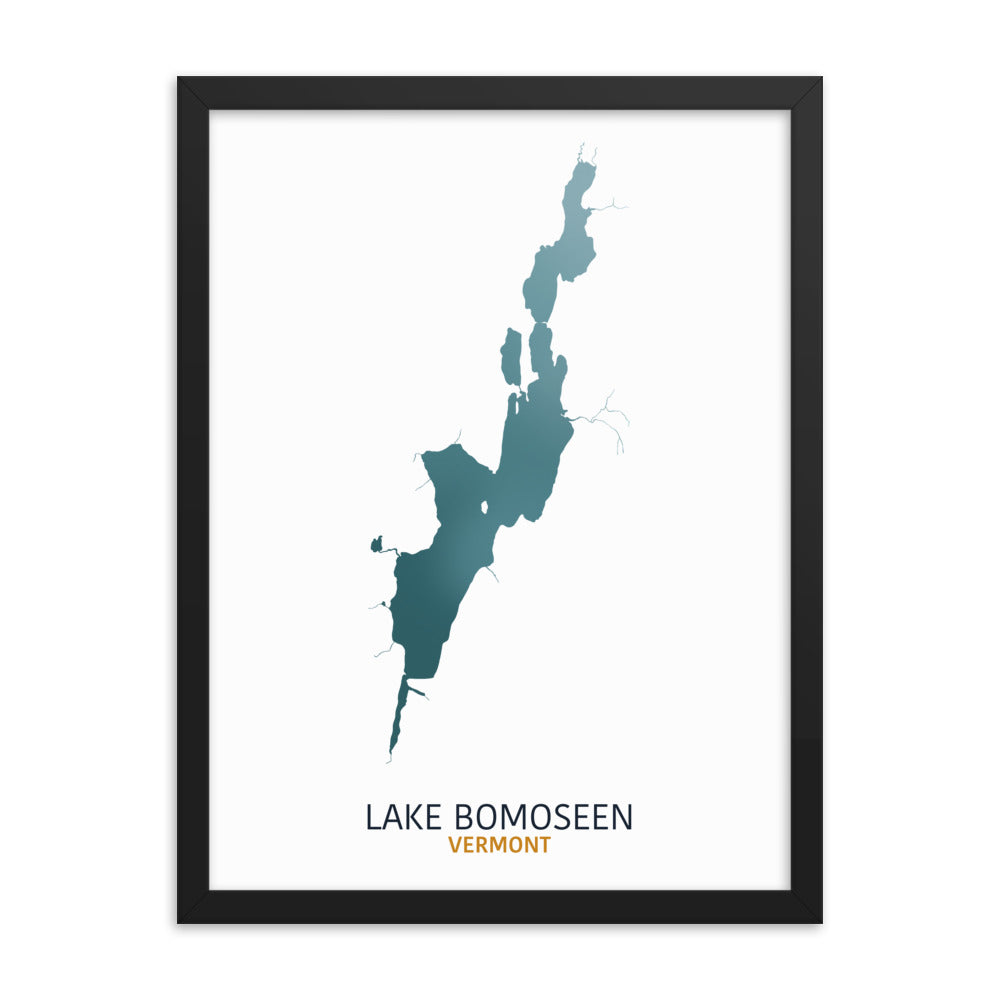 Lake Bomoseen Map Print