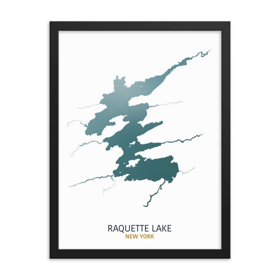 Raquette Lake Map Print