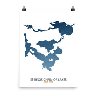 St Regis Chain of Lakes Map Print