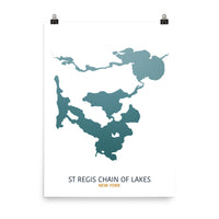 St Regis Chain of Lakes Map Print