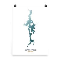 Blake Falls Map Print