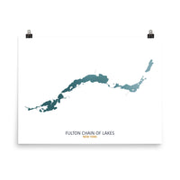 Fulton Chain of Lakes Map Print