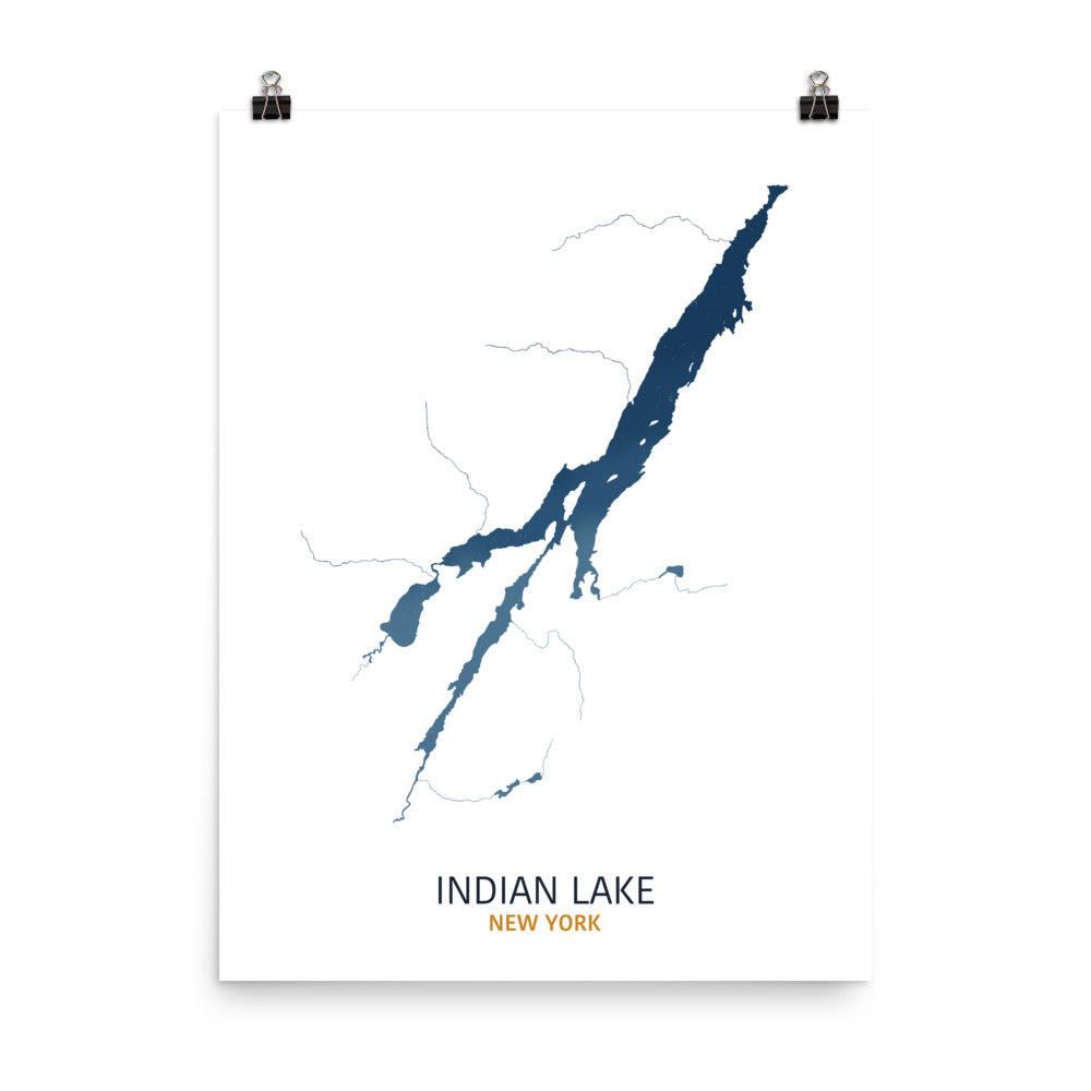 Indian Lake Map Print