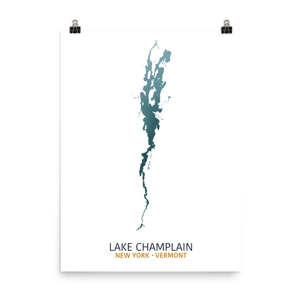 Lake Champlain Map Print