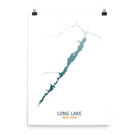 Long Lake Map Print