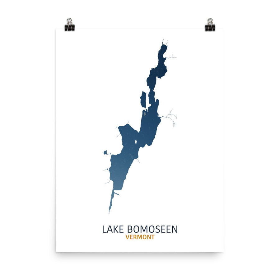 Lake Bomoseen Map Print