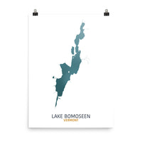 Lake Bomoseen Map Print