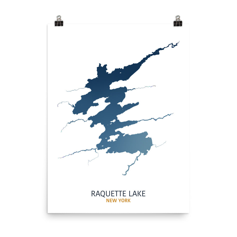 Raquette Lake Map Print