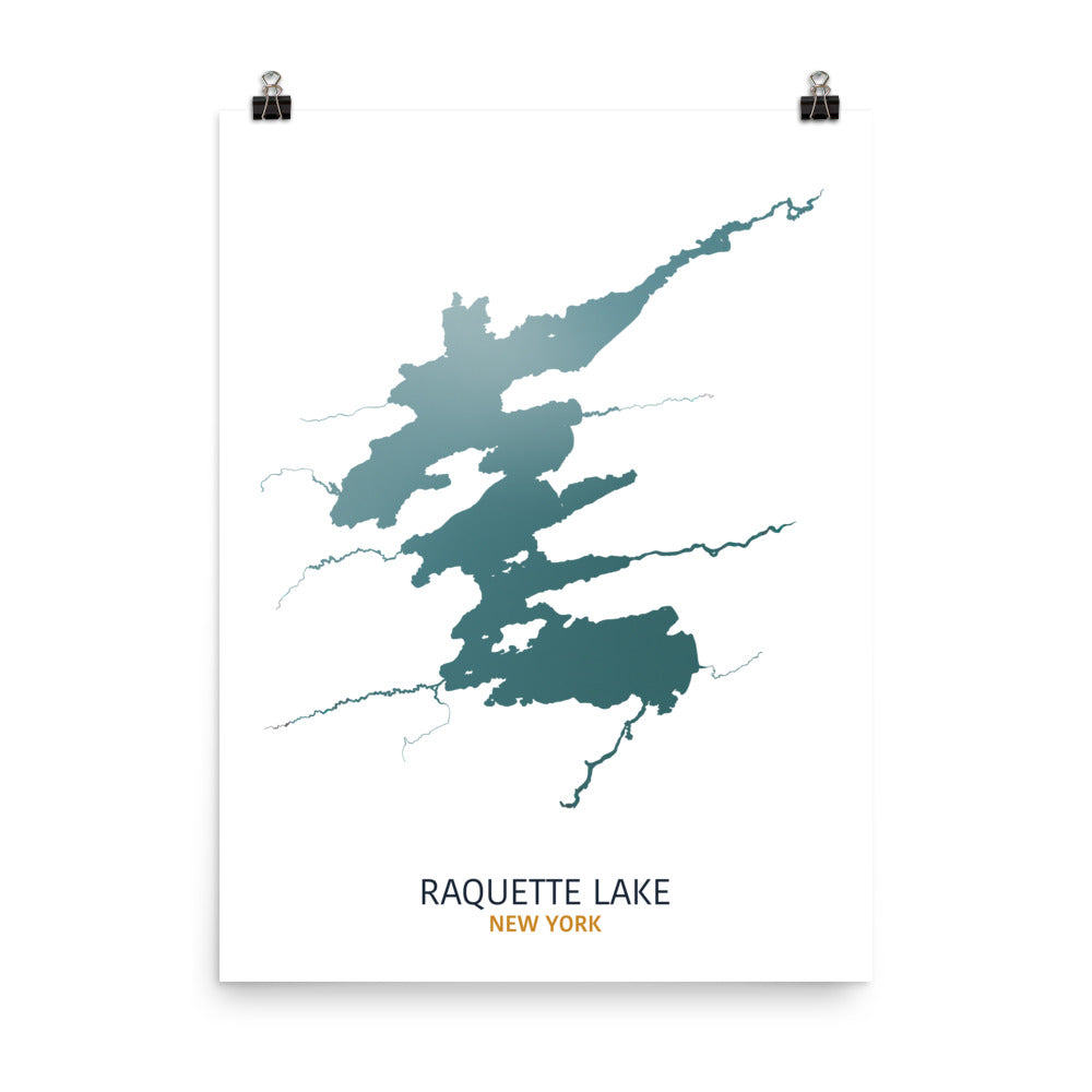 Raquette Lake Map Print