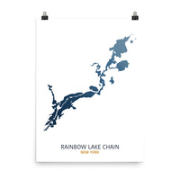 Rainbow Lake Chain Map Print